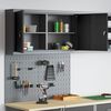 vidaXL Komplet omare in pegboard 3 pcs Črna 100 x 20 x 115 cm Jeklo