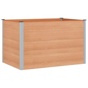 vidaXL Vrtna visoka greda Rjava 150 x 100 x 91 cm WPC in aluminij