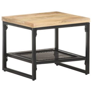 vidaXL Stranska mizica 40x40x35 cm trden mangov les