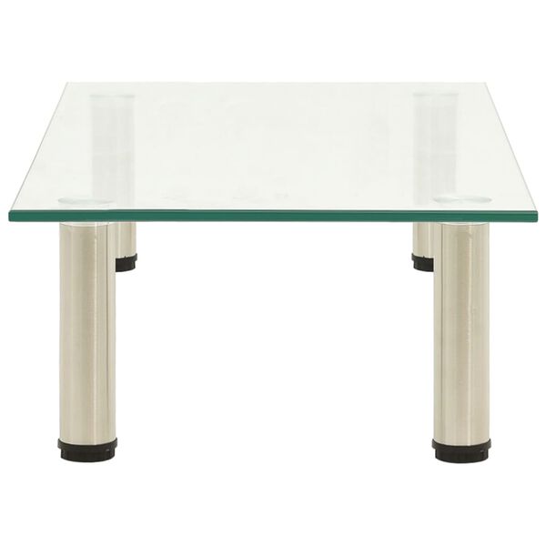 vidaXL TV stojalo prozorno 60x35x17 cm kaljeno steklo