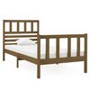 vidaXL Posteljni okvir medeno rjav 75x190 cm trden les