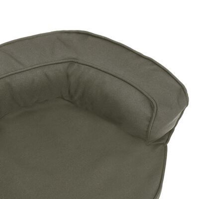 vidaXL Ergonomska pasja postelja 60x42 cm videz platna temno siva