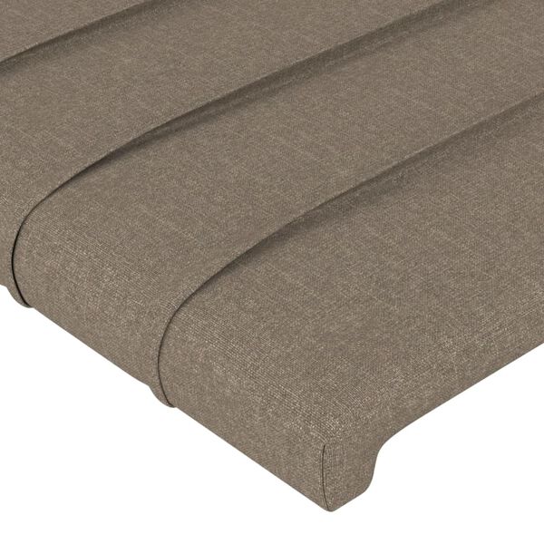 vidaXL Posteljno vzglavje 2 kosa taupe 100x5x78/88 cm blago