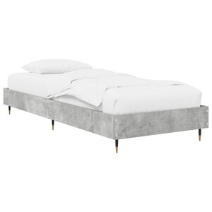 vidaXL Konstrukcija postelje Betonsko siva 80 x 200 cm Inženirski les
