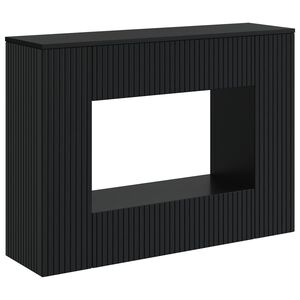 vidaXL Konzolna miza Črtasto Črna 101 x 29 x 74 cm Konstruirano leseno