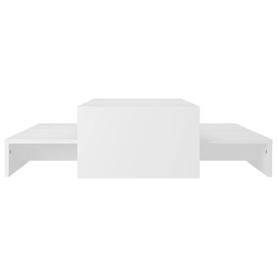 vidaXL Komplet klubskih mizic bele barve 100x100x26,5 cm iverna pl.