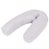 vidaXL Nosečni&scaron;ki vzglavnik J-oblike 54x(36-43) cm siv