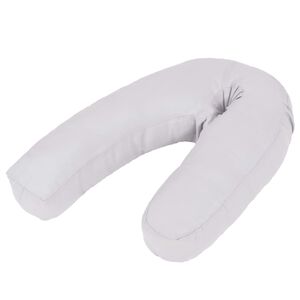 vidaXL Nosečni&scaron;ki vzglavnik J-oblike 54x(36-43) cm siv