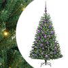 vidaXL Umetno Zložljivo Božično Drevo Zelena 120 cm PVC in kovina
