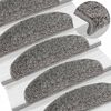 vidaXL Stopni&scaron;čne preproge 15 kosov 65x21x4 cm sive polkrožne velike
