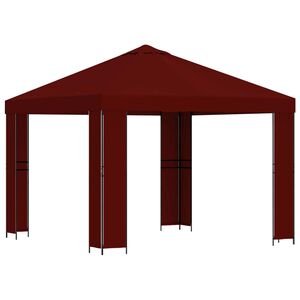 vidaXL Paviljon 3 x 3 m Burgundija Poliester in jeklo 190 gsm