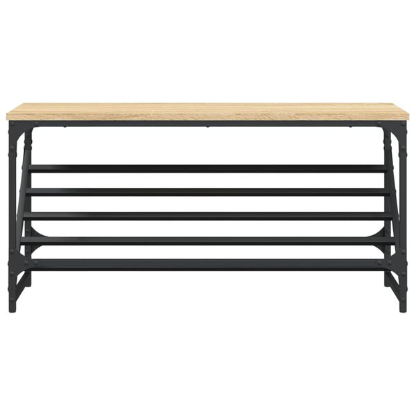 vidaXL Regal za čevlje sonoma hrast 90x30x45 cm inženirski les