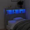 vidaXL Omarica za vzglavje postelje LED betonsko siva 120x17x102 cm