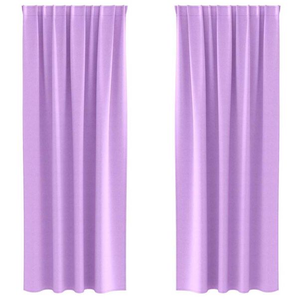 vidaXL Zavese za zatemnitev z obroči 2 pcs Vijolična 245 x 140 cm