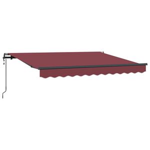 vidaXL Vlečna tenda Burgundija 250 x 200 cm blago