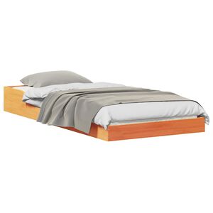 vidaXL Konstrukcija postelje Voskast rjav 90 x 200 cm