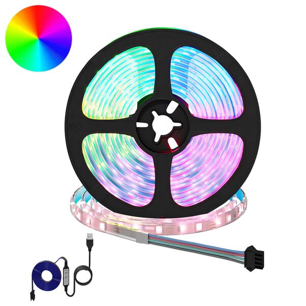 vidaXL LED trak z LED lučmi 4 pcs Črna in prozorna 550 x 0,8 x 0,3 cm