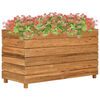 vidaXL Visoka greda 100x40x55 cm reciklirana tikovina in jeklo