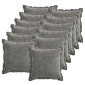 vidaXL Prevleka za blazino 12 kos HOUTEN Temno siva 45 x 45 cm