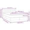 vidaXL Box spring postelja z vzmetnico roza 140x210 cm žamet