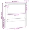 vidaXL Vzglavje Drugo Bela 75 cm Trdna borovina