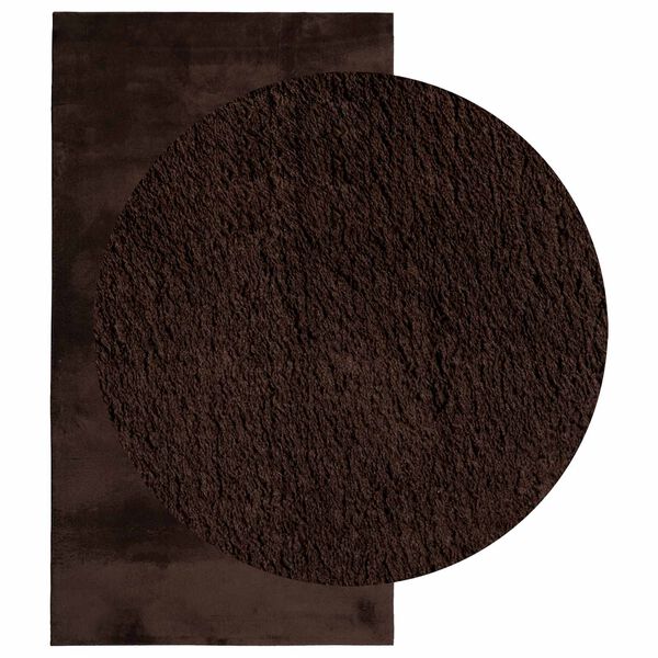 vidaXL Preproge za povr&scaron;ine HUARTE Rjava 110 x 60 cm Poliester