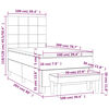 vidaXL Box spring postelja z vzmetnico svetlo siv 100x200 cm blago