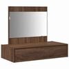 vidaXL Toaletna mizica Rjava 83 x 40 x 70 cm Konstruiran les