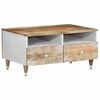 vidaXL Klubska mizica 80x54x40 cm trden mangov les