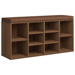 vidaXL Klop za čevlje rjav hrast 103x30x48 cm inženirski les