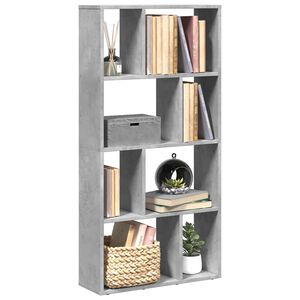 vidaXL Knjižna omara betonsko siva 60x20x120,5 cm inženirski les