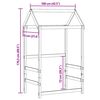 vidaXL Streha za otroško posteljo rjava 108x70x176,5 cm borovina