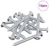 vidaXL Vijak 12 kos srebrna M6 x 60 mm Jeklo