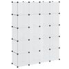 vidaXL Modularna omara s 14 predelki bela 37x146x180,5 cm