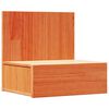 vidaXL Nočna omarica Voskast rjav 42 x 32,5 x 40 cm Trdna borovina