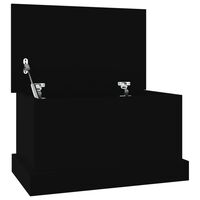 vidaXL Škatla za shranjevanje črna 50x30x28 cm inženirski les