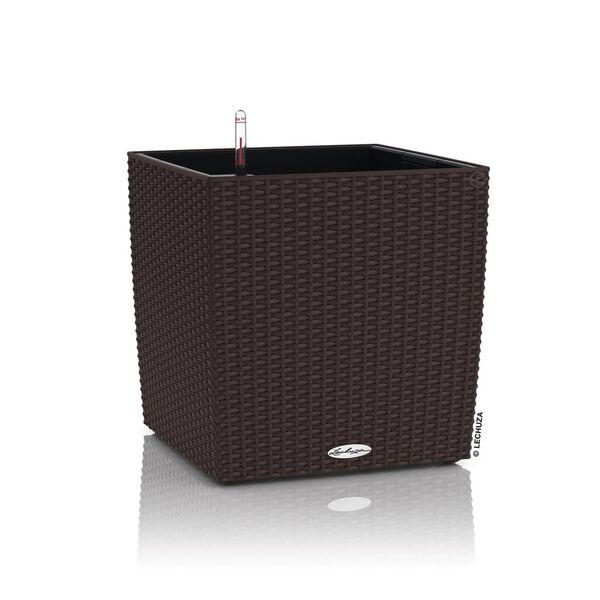 LECHUZA Cvetlično korito CUBE Cottage 40 ALL-IN-ONE mocha