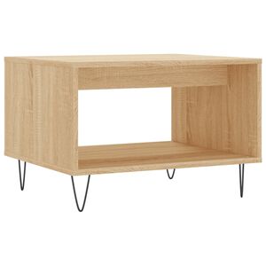 vidaXL Klubska mizica sonoma hrast 60x50x40 cm inženirski les