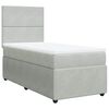 vidaXL Box spring postelja z vzmetnico svetlo siva 80x200 cm žamet
