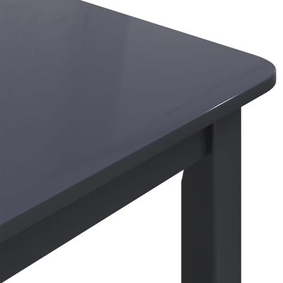 vidaXL Jedilna miza črna 114x71x75 cm trden les kavčukovca