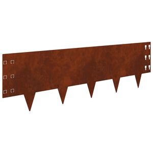 vidaXL Robovi trave 20 pcs 100 x 30 cm Jeklo Rjav