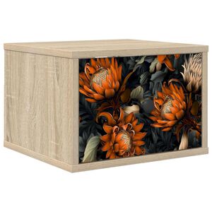 vidaXL Stenska nočna omarica LOCHEM Sonoma hrast 36 x 33 x 25 cm