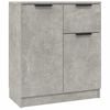 vidaXL Komoda betonsko siva 60x30x70 cm konstruiran les