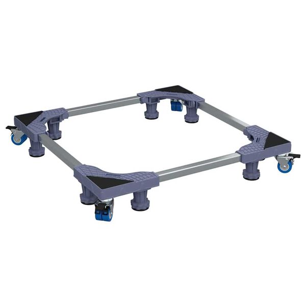 vidaXL Podstavek za pralni stroj Siva 66 x 66 x 12 cm Kovina