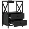 vidaXL Nočna omarica Črna Orehovina 40 x 31 x 60 cm Konstruiran les