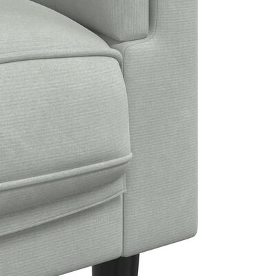 vidaXL Sedežna garnitura 2-delna z vzglavniki svetlo siv žamet