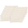 vidaXL Prevleka za blazino 12 kos HOUTEN Bela 40 x 80 cm
