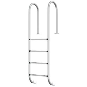 vidaXL Lestev za bazen 54x38x184,5 cm 304 nerjaveče jeklo