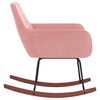 vidaXL Gugalni stol roza žamet