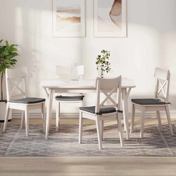 vidaXL Sedežne blazine 4 pcs Svetlo siva 40 x 40 x 3 cm